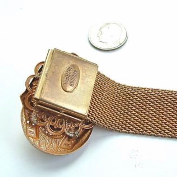 Bracelet Miriam Haskell Mesh Cuff Egyptian - Picture 5 of 8